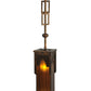Meyda Lighting Bellver 7" Gilded Tobacco Mini Pendant Light With Fuzed Topaz Shade Glass