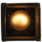 Meyda Lighting Bellver 7" Gilded Tobacco Mini Pendant Light With Fuzed Topaz Shade Glass