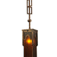 Meyda Lighting Bellver 7" Gilded Tobacco Mini Pendant Light With Fuzed Topaz Shade Glass