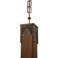 Meyda Lighting Bellver 7"W x 125"H Gilded Tobacco Mini Pendant Light With Amber Shade Glass