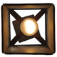 Meyda Lighting Bellver 7"W x 143"H Gilded Tobacco Mini Pendant Light With Amber Shade Glass