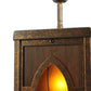 Meyda Lighting Bellver 7"W x 143"H Gilded Tobacco Mini Pendant Light With Amber Shade Glass