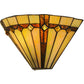 Meyda Lighting Belvidere 13" Wall Sconce With Amber and Beige Iridescent Shade Glass