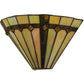Meyda Lighting Belvidere 13" Wall Sconce With Amber and Beige Iridescent Shade Glass