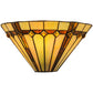 Meyda Lighting Belvidere 13" Wall Sconce With Amber and Beige Iridescent Shade Glass