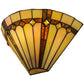 Meyda Lighting Belvidere 13" Wall Sconce With Amber and Beige Iridescent Shade Glass