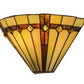 Meyda Lighting Belvidere 13" Wall Sconce With Amber and Beige Iridescent Shade Glass