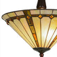 Meyda Lighting Belvidere 16" 2-Light Mahogany Bronze Semi-flush Mount Ceiling Light With Multi-Colored Shade Glass