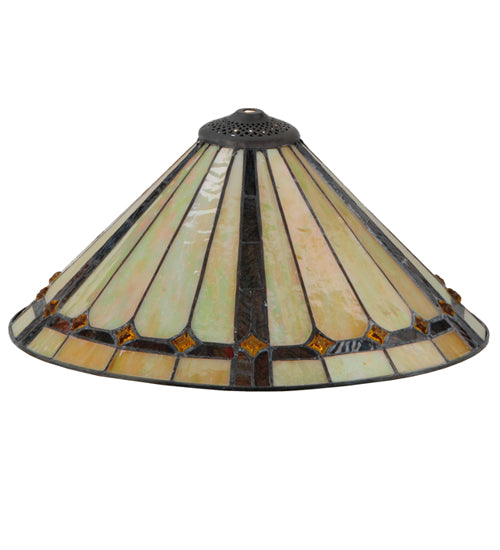 Meyda Lighting Belvidere 16" Multi-Colored Shade Glass
