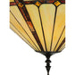 Meyda Lighting Belvidere 20" 3-Light Mahogany Bronze Inverted Pendant Light With Amber and Ivory Shade Glass