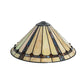 Meyda Lighting Belvidere 20"W x 8"H Amber and Beige Shade Glass