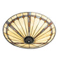 Meyda Lighting Belvidere 20"W x 8"H Amber and Beige Shade Glass