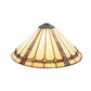 Meyda Lighting Belvidere 20"W x 8"H Amber and Beige Shade Glass