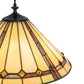 Meyda Lighting Belvidere 23" 3-Light Mahogany Bronze Table Lamp With Multi-Colored Stained Shade Glass
