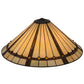 Meyda Lighting Belvidere 24" Amber and Beige Iridescent Shade Glass