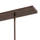 Meyda Lighting Belvidere 39" 2-Light Mahogany Bronze Pendant Light With Amber & Beige Shade Glass