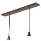 Meyda Lighting Belvidere 39" 2-Light Mahogany Bronze Pendant Light With Amber & Beige Shade Glass