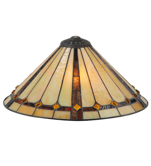 Meyda Lighting Belvidere 48" 2-Light Mahogany Bronze Island Pendant Light With Amber and Beige Shade Glass