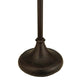 Meyda Lighting Belvidere 61" 2-Light Mahogany Bronze Floor Lamp With Beige Amber Flame Shade Glass