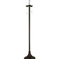 Meyda Lighting Belvidere 61" 2-Light Mahogany Bronze Floor Lamp With Beige Amber Flame Shade Glass