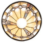 Meyda Lighting Belvidere 7" Mahogany Bronze Mini Pendant Light With Multi-Colored Stained Shade Glass