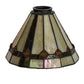 Meyda Lighting Belvidere 8" Amber and Beige Iridescent Shade Glass