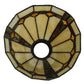 Meyda Lighting Belvidere 8" Amber and Beige Iridescent Shade Glass