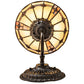 Meyda Lighting Belvidere 8" Mahogany Bronze Wall Sconce With Multi-Colored Stained Shade Glass