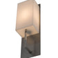 Meyda Lighting Benchmark 5" Satin Nickel Wall Sconce With White Statuario Idalight Shade Glass