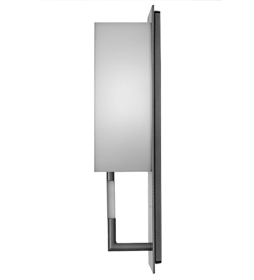 Meyda Lighting Benchmark 5" Satin Nickel Wall Sconce With White Statuario Idalight Shade Glass