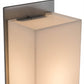 Meyda Lighting Benchmark 5" Satin Nickel Wall Sconce With White Statuario Idalight Shade Glass