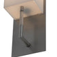 Meyda Lighting Benchmark 5" Satin Nickel Wall Sconce With White Statuario Idalight Shade Glass