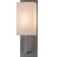 Meyda Lighting Benchmark 5" Satin Nickel Wall Sconce With White Statuario Idalight Shade Glass