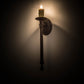 Meyda Lighting Benedict 5" Rust Nail Wall Sconce With Ivory Faux Candlelight