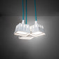 Meyda Lighting Berry Basket 10" 3-Light White Pendant Light With White Ceramic Shade