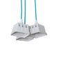 Meyda Lighting Berry Basket 10" 3-Light White Pendant Light With White Ceramic Shade