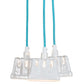Meyda Lighting Berry Basket 10" 3-Light White Pendant Light With White Ceramic Shade