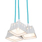 Meyda Lighting Berry Basket 10" 3-Light White Pendant Light With White Ceramic Shade