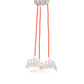 Meyda Lighting Berry Basket 218854 10" 3-Light White Pendant Light With White Ceramic Shade