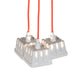 Meyda Lighting Berry Basket 218854 10" 3-Light White Pendant Light With White Ceramic Shade