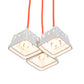 Meyda Lighting Berry Basket 218854 10" 3-Light White Pendant Light With White Ceramic Shade