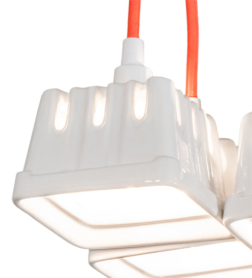Meyda Lighting Berry Basket 218854 10" 3-Light White Pendant Light With White Ceramic Shade