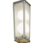 Meyda Lighting Binnenstebuiten 6" 2-Light Champagne Mist Wall Sconce With Frosted Clear Shade Glass