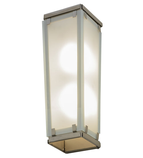 Meyda Lighting Binnenstebuiten 6" 2-Light Champagne Mist Wall Sconce With Frosted Clear Shade Glass