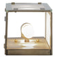 Meyda Lighting Binnenstebuiten 6" 2-Light Champagne Mist Wall Sconce With Frosted Clear Shade Glass