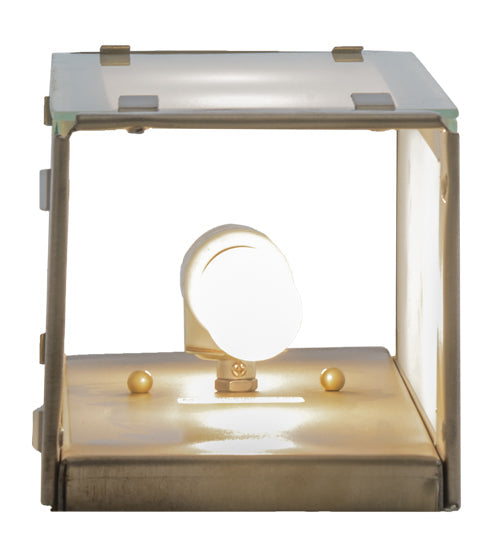 Meyda Lighting Binnenstebuiten 6" 2-Light Champagne Mist Wall Sconce With Frosted Clear Shade Glass