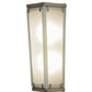 Meyda Lighting Binnenstebuiten 6" 2-Light Champagne Mist Wall Sconce With Frosted Clear Shade Glass