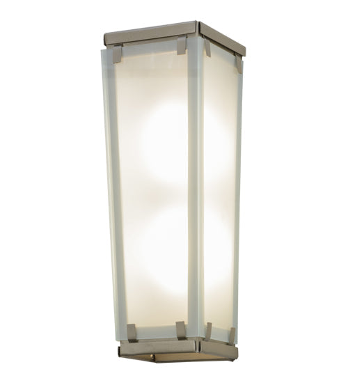 Meyda Lighting Binnenstebuiten 6" 2-Light Champagne Mist Wall Sconce With Frosted Clear Shade Glass
