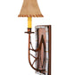Meyda Lighting Birchwood 6" Vintage Copper Wall Sconce With Beige Fabric Shade