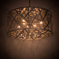 Meyda Lighting Bird's Nest 182460 54" 8-Light Nickel Pendant Light